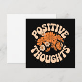 Carte Réflexions positives - Fleurs et papillons (Devant / Derrière)