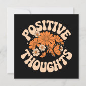 Carte Réflexions positives - Fleurs et papillons (Devant)