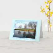 Carte Réflexions sereines de la nature bien se faire car (Fleur jaune)