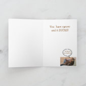 Carte Réflexions sur le cancer drôle (Intérieur)