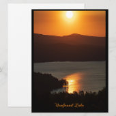 Carte Réflexions sur le coucher du soleil sur le lac New (Devant / Derrière)