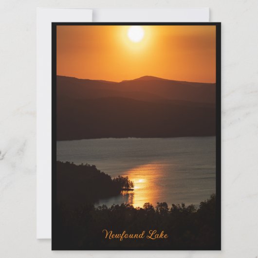 Carte Réflexions sur le coucher du soleil sur le lac New (Devant)