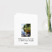 Carte "Réflexions sur le lac" (Dos)