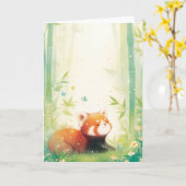 Carte Refuge de Panda roux (Fleur jaune)