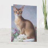 Carte Regal Abyssinian – Painterly Cat Card (Dos)