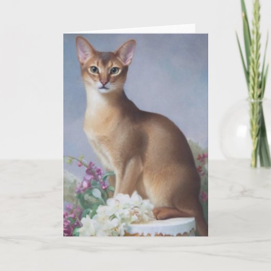 Carte Regal Abyssinian – Painterly Cat Card (Devant)