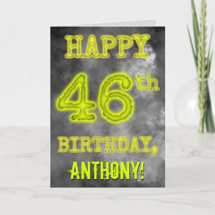 Carte Regard d'aura lumineux effrayant "Joyeux 46e ANNIV