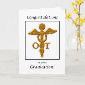 Carte Regard d'or d'antiquité d'obtention du diplôme (Fleur jaune)