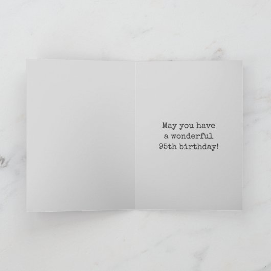 Carte Regard Effrayant Auréole Lumineuse "JOYEUX 95e ANN (Intérieur)