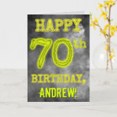 Carte Regard rougeoyant éffrayant "JOYEUX (Fleur jaune)