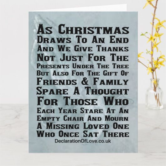 Carte Regardant Une Chaise Vide (Fleur jaune)