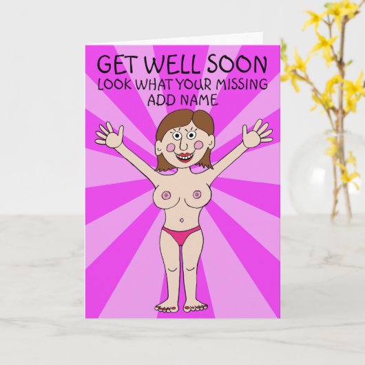 Carte Regarde Ce Que Tu Manques, Va Bien (Fleur jaune)