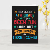 Carte Regarde En 5e Année Je Reviens À L'École (Fleur jaune)