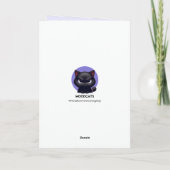 Carte Regarde ma consommation drôle chat noir (Dos)