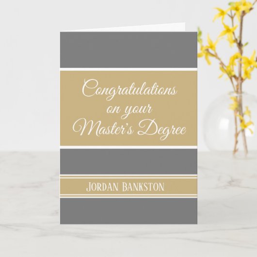 Carte REGARDE ! Master's grade Graduation card (Fleur jaune)