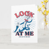 Carte Regarde-Moi Chat Dans Le Casquette (Fleur jaune)