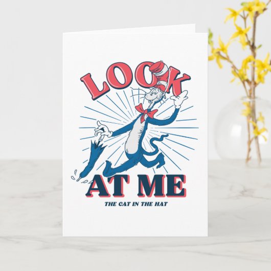 Carte Regarde-Moi Chat Dans Le Casquette (Fleur jaune)