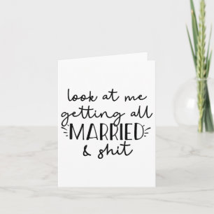 Carte Regarde-moi Obtenir Tout Marié & Épouse Amusan