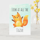 Carte Regarde Tous Les Renards Que Je Donne | Funny Pun (Fleur jaune)