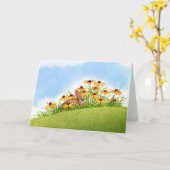 Carte Regarder des coccinelles (Fleur jaune)