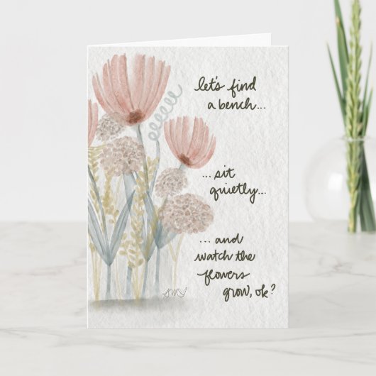Carte Regarder les Fleurs Grandir (Devant)