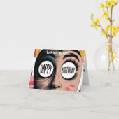 Carte Regardez dans mes yeux le visage d'anniversaire he (Fleur jaune)