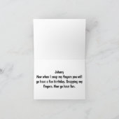 Carte Regardez dans mes yeux le visage d'anniversaire he (Intérieur)