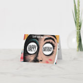 Carte Regardez dans mes yeux le visage d'anniversaire he (Devant)