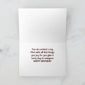 CARTE "REGARDEZ DANS MES YEUX LES SOUHAITS D'ANNIVERSAIR (Intérieur)