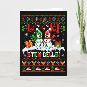 Carte Regardez ! Noël de cellules souches Couple de bonh