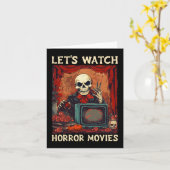 Carte Regardons les films d'horreur Gothic Halloween Ske (Fleur jaune)