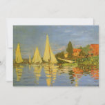 Carte Regatta à Argenteuil par Claude Monet<br><div class="desc">Regatta à Argenteuil (1872) de Claude Monet est une vintage impressionnisme peinture marine d'art. Vous pouvez voir le reflet des voiliers dans l'eau du lac. Un paysage marin maritime avec un yacht ou une course en bateau sur une journée ensoleillée de saison estivale. À propos de l'artiste : Claude Monet...</div>