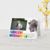 Carte Regenbogenfarben Fröhliche Weihnachten (Fleur jaune)