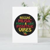 Carte Reggae design with positive quotes and reggae flag (Debout devant)