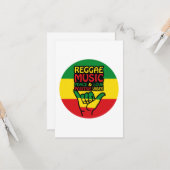 Carte Reggae Shaka Hand with positive quotes (Devant/Arrière en situation)
