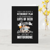 Carte Régime de retraite Bière Motorhome Cadeau (Fleur jaune)