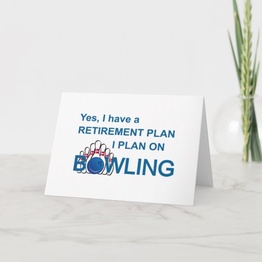 CARTE RÉGIME DE RETRAITE - BOWLING (Devant)