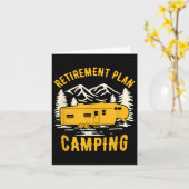 Carte Régime de retraite - Camping - Camping - Pour Camp (Fleur jaune)