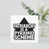 Carte Régime pyramidal anti-patriarcal en noir et blanc (Debout devant)