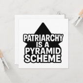 Carte Régime pyramidal anti-patriarcal en noir et blanc (Devant/Arrière en situation)