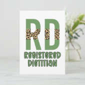 Carte Registered Dietitian Cheetah print RD Gifts (Debout devant)