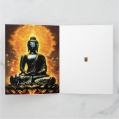 Carte Registre des invités Ligné Blanc Logo Bouddha (Intérieur)
