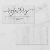 Carte Registre | Romantique rustique (Devant / Derrière)