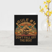 Carte Règle #1 Ne Tombez Pas Du Bateau Cadeau Pirate Pap (Fleur jaune)