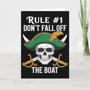 Carte Règle #1 Ne Tombez Pas Du Bateau Croisière Fête Pi