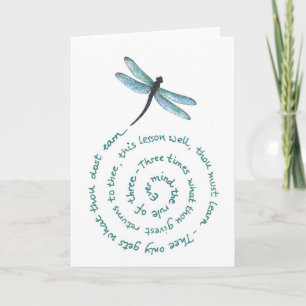 Carte Règle de 3 - Loi de la sorcière - Wiccan Rede