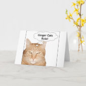 Carte Règle de chats de gingembre ! (Fleur jaune)