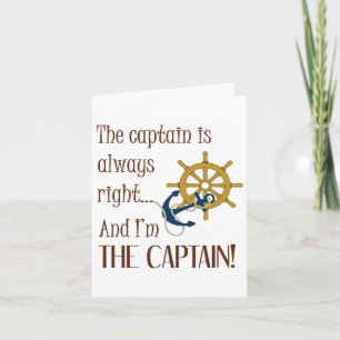 Carte Règle Mariner - Le Capitaine A Toujours Raison - B