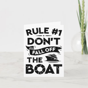 Carte Règle numéro 1 Ne tombez pas hors du bateau amusan