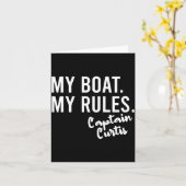 Carte Règles de bateau capitaine Curtis nom de navigatio (Fleur jaune)